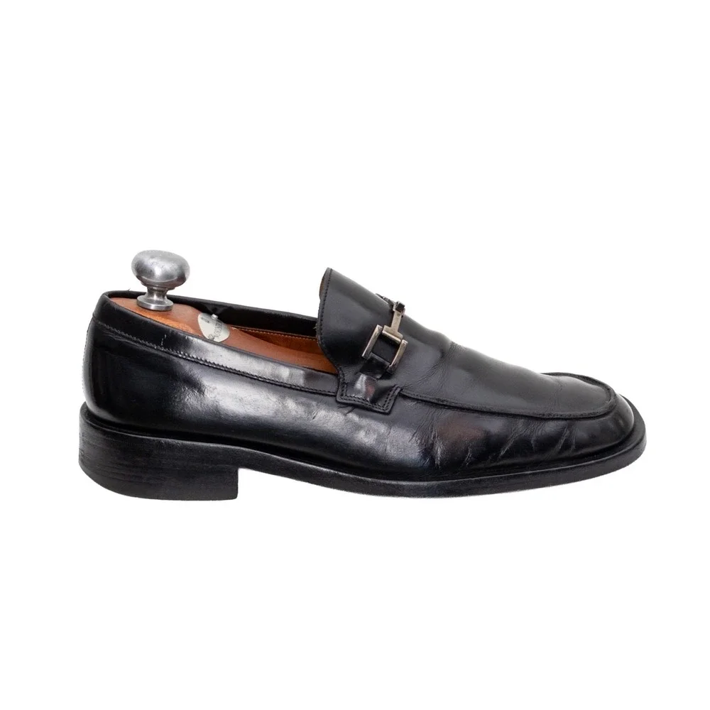 Vintage Gucci Horsebit Loafers Mens US 9 UK 8 EU 42 Black Leather Bit Loafers 8D